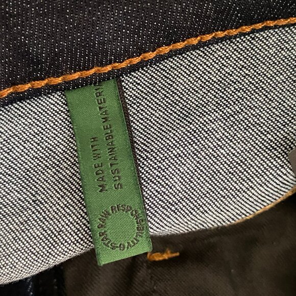 G Star Raw 3301 Straight Tapered Jeans Mens 33x34 Dark Wash Button Fly Stretch - Picture 7 of 14